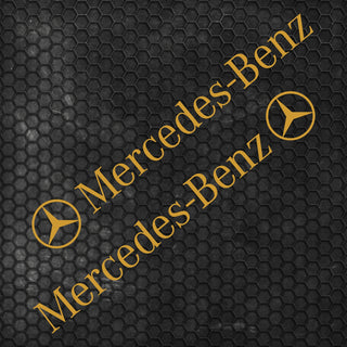 Set Mercedes Logo Decal Sticker Sport Racing Stripes Emblem
