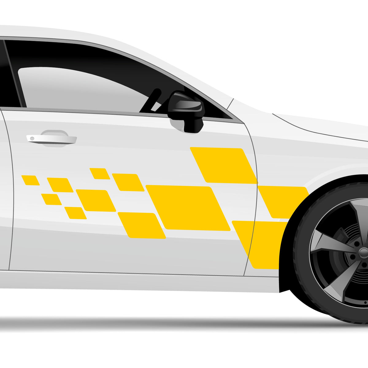 Set 2 Pcs Vehicle Stripes Auto Graphics Car RV Trailer Truck Boat Accent Stripe Both Sides Decals | Van Stripes Sides vinyl Decor adhesives