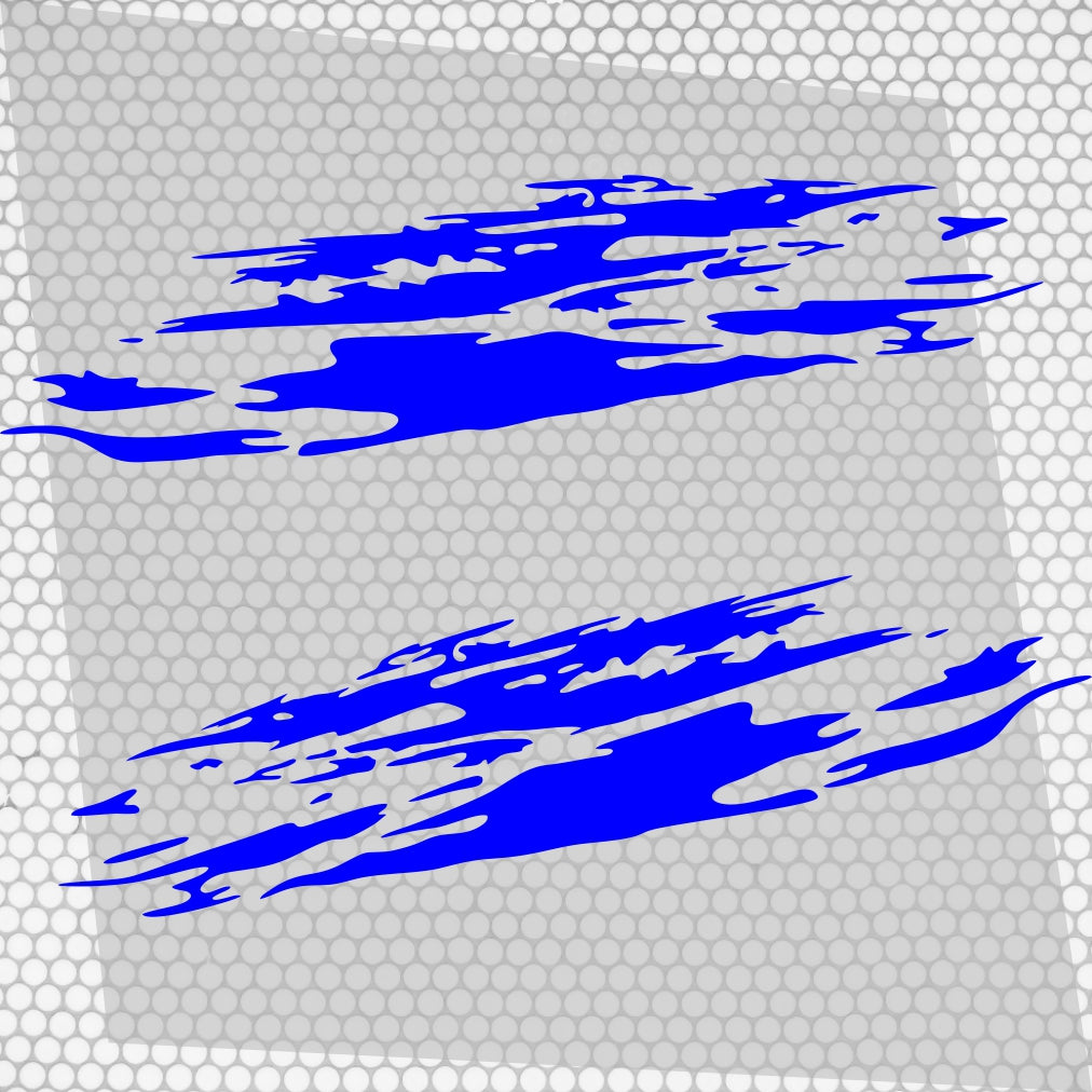 Set 2 Pcs Jerked Grounge Theme Decals Auto Sticker Graphics Both Sides Sports Splash Pattern Accessories Wrap Vinyl Decals | Auto Graphics