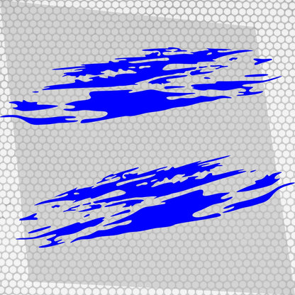 Set 2 Pcs Jerked Grounge Theme Decals Auto Sticker Graphics Both Sides Sports Splash Pattern Accessories Wrap Vinyl Decals | Auto Graphics