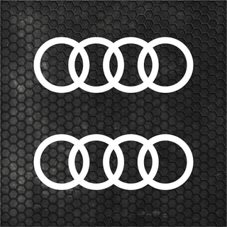Set 2 Pcs Audi Emblem Graphic Decal Sticker