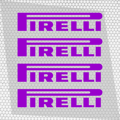 Set 4 HQ Pirelli Tyre Sponsor Vinyl Racing Motorsport Emblem Sticker Decals | Motorcycle Car Vehicle Emblem Decor Kit Racing wrap Adhesives Pirelli Cut vinyl Logo
