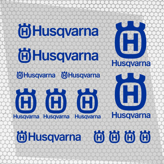 Set 14 Vinyl Racing Motorbike Husqvarna Emblem Sticker Decals
