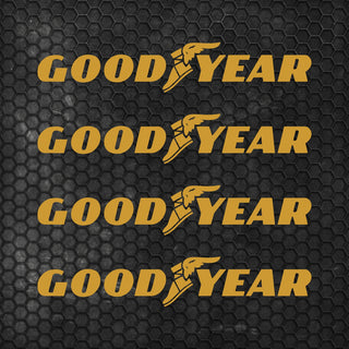 Set 4 Goodyear Tyre Sponsor Vinyl Racing Motorsport Emblem Sticker