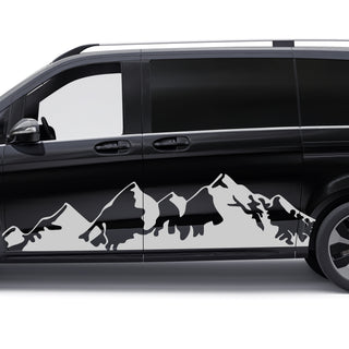 2 Pcs Nature Big Montains Graphics Decal