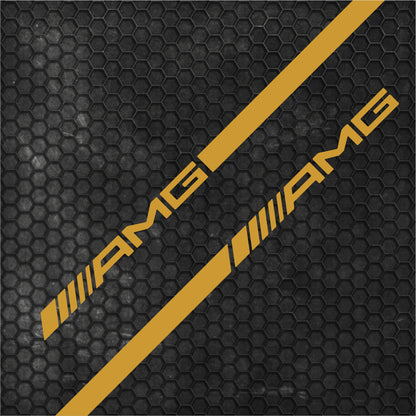 Set 2 Pcs Mercedes AMG Car Stripes. Both Sides Top Stripes Decal Graphics Car, SUV, Truck Sport Decor Decals | Motorsport Stripes Graphics