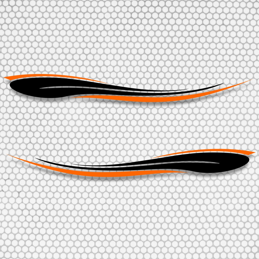 Set 2 Pcs Vehicle Stripes Auto Graphics Car RV Trailer Truck Boat Accent Stripe Both Sides Decals | Van Stripes Sides vinyl Decor adhesives