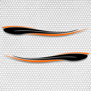 Set 2 Pcs Vehicle Stripes Auto Graphics Car Trailer Truck Boat