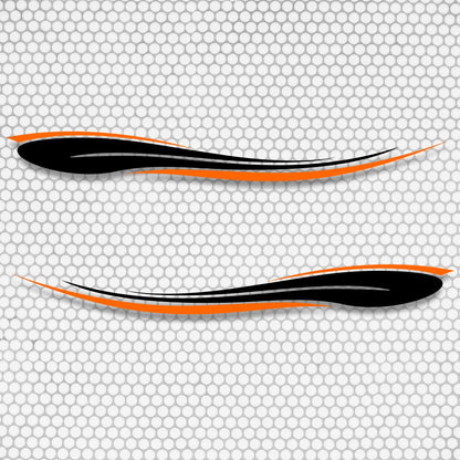Set 2 Pcs Vehicle Stripes Auto Graphics Car RV Trailer Truck Boat Accent Stripe Both Sides Decals | Van Stripes Sides vinyl Decor adhesives