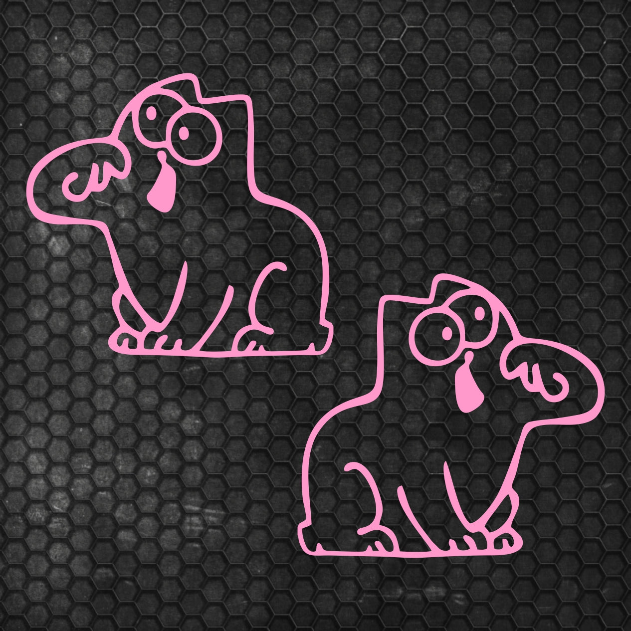 Set 2 Pcs Hungry Cat Simon Sticker car tailgate bowl Vinyl Decals | Funny cat Stickers decor Cover Sticker adhesive Auto | Animal Graphics