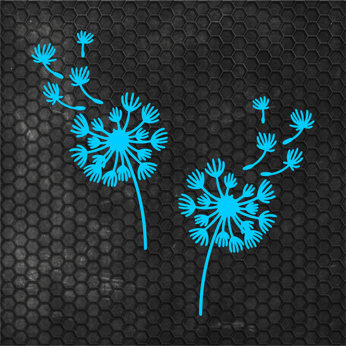 Set 2 Pcs Boho Style Dandelion Flower decal Van Sticker