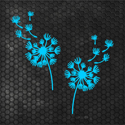 Set 2 Pcs Boho Style Dandelion Flower decal Van Sticker