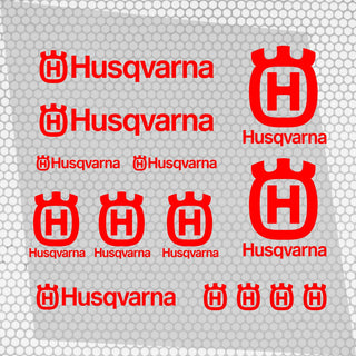 Set 14 Vinyl Racing Motorbike Husqvarna Emblem Sticker Decals