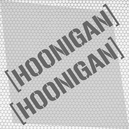 Set 2 Pcs HQ Hoonigan Emblem Graphic Decals | Motorsport Drifting, burnouts, doughnuts Decor | Sport Race Decals Events Vinyl Adhesives wrap