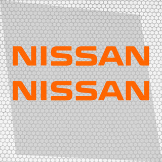 Set 2 Pcs Nissan Logo Decal Sticker Sport Racing Stripes Emblem Graphic