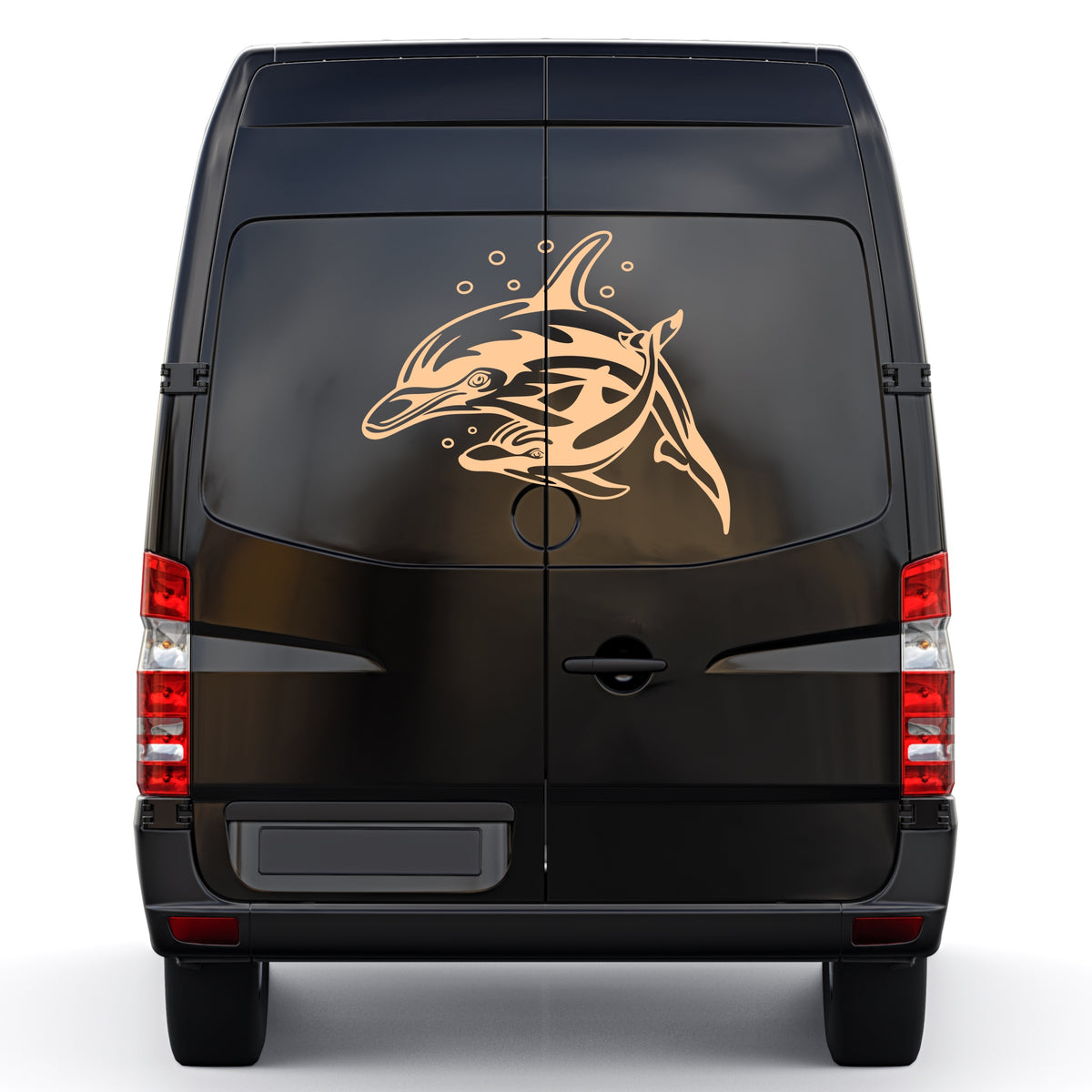 Set Sticker Caravan Family of Dolphins Graphic Decals | Camper Van Caravan Car Decor wrap Sea Animals Decals Kit | Motorhome Rear Adhesives