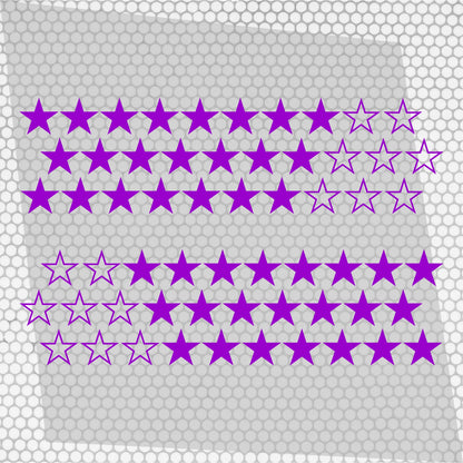 Kit 60 Pcs Sticker Stars on your car or any vehicle | Stickers for Auto Theme Stars 60 pieces Car Van Offroad Vehicle Adhesive graphic decal