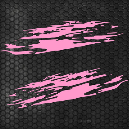 Set 2 Pcs Jerked Grounge Theme Decals Auto Sticker Graphics Both Sides Sports Splash Pattern Accessories Wrap Vinyl Decals | Auto Graphics