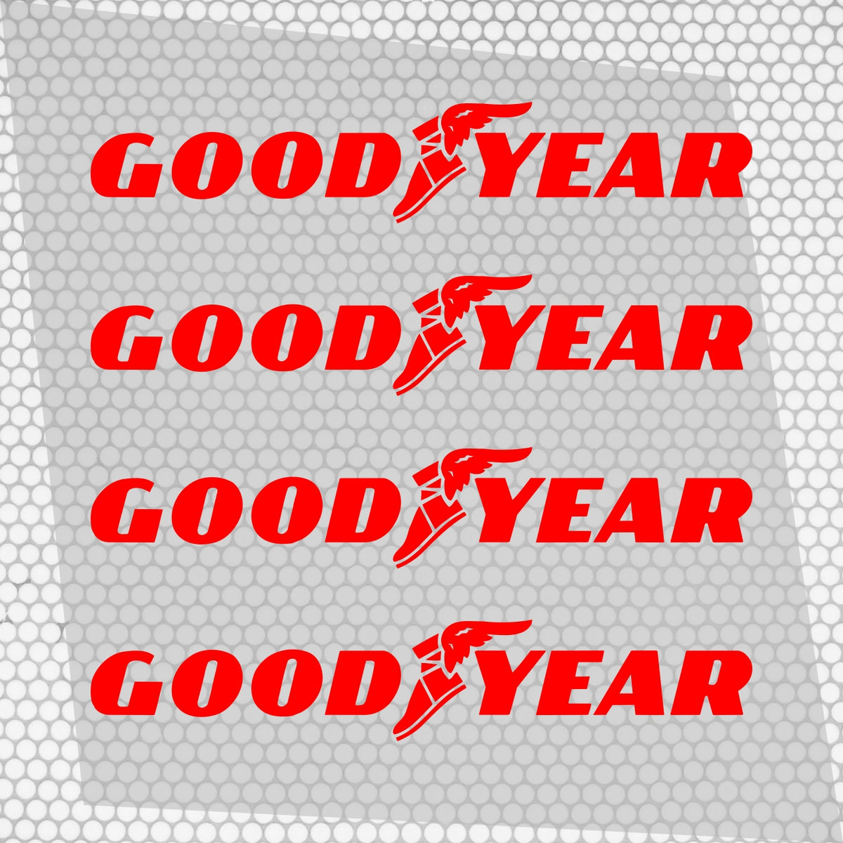 Set 4 Goodyear Tyre Sponsor Vinyl Racing Motorsport Emblem Sticker
