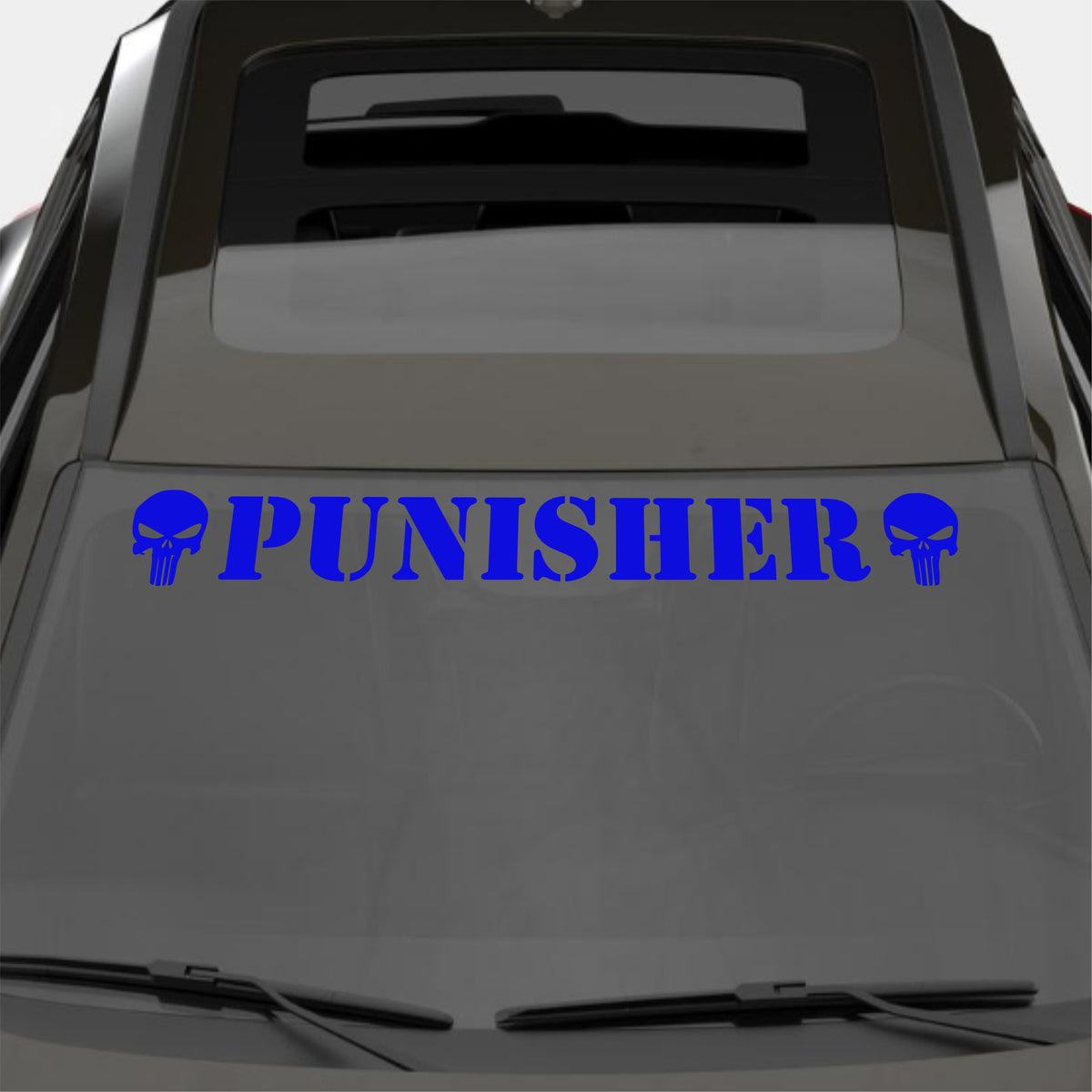 Windshield Punisher Front Car Window Sunstrip with Skulls Stickers