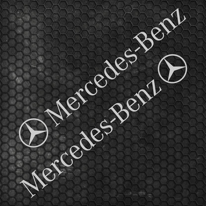 Set Mercedes Logo Decal Sticker Sport Racing Stripes Emblem | Mercedes Cut Emblem Graphic Vehicle Sticker, Vinyl Car Decal Both Sides