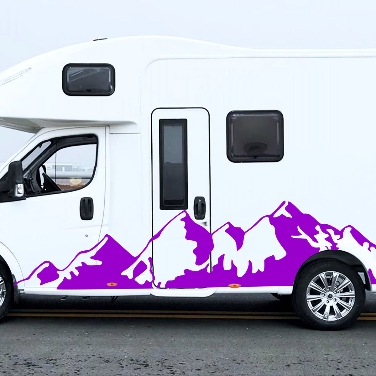 2 Pcs Nature Big Montains Graphics Decal Both Sidesfor any Vehicle Vinyl Stripes RV Car Truck Camper Van Boat Trailer Side Offroad Sticker