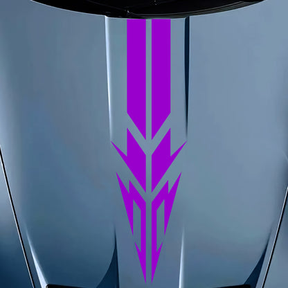 Car Hood and Roof Stripe Racing Decal Wrap Universal Car | Hood Stripe Vinyl Car Decals | Self-Adhesive Scratch Resistant | Tribal Style Car