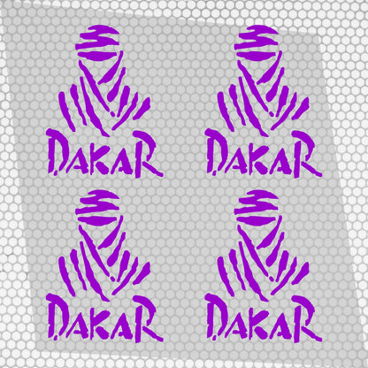 4 Pcs High Quality Dakar Sticker Sponsor Vinyl Decal Badge Tuning Car Bike Racing Sport Set Graphics | Sides Roof Rear Sticker for any Vehicle | Sport vinyl decal graphics adhesives