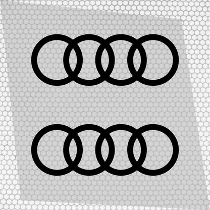 Set 2 Pcs Audi Emblem Graphic Decal Sticker | Premium kit 2 Audi Car Logos Motorsport Decals