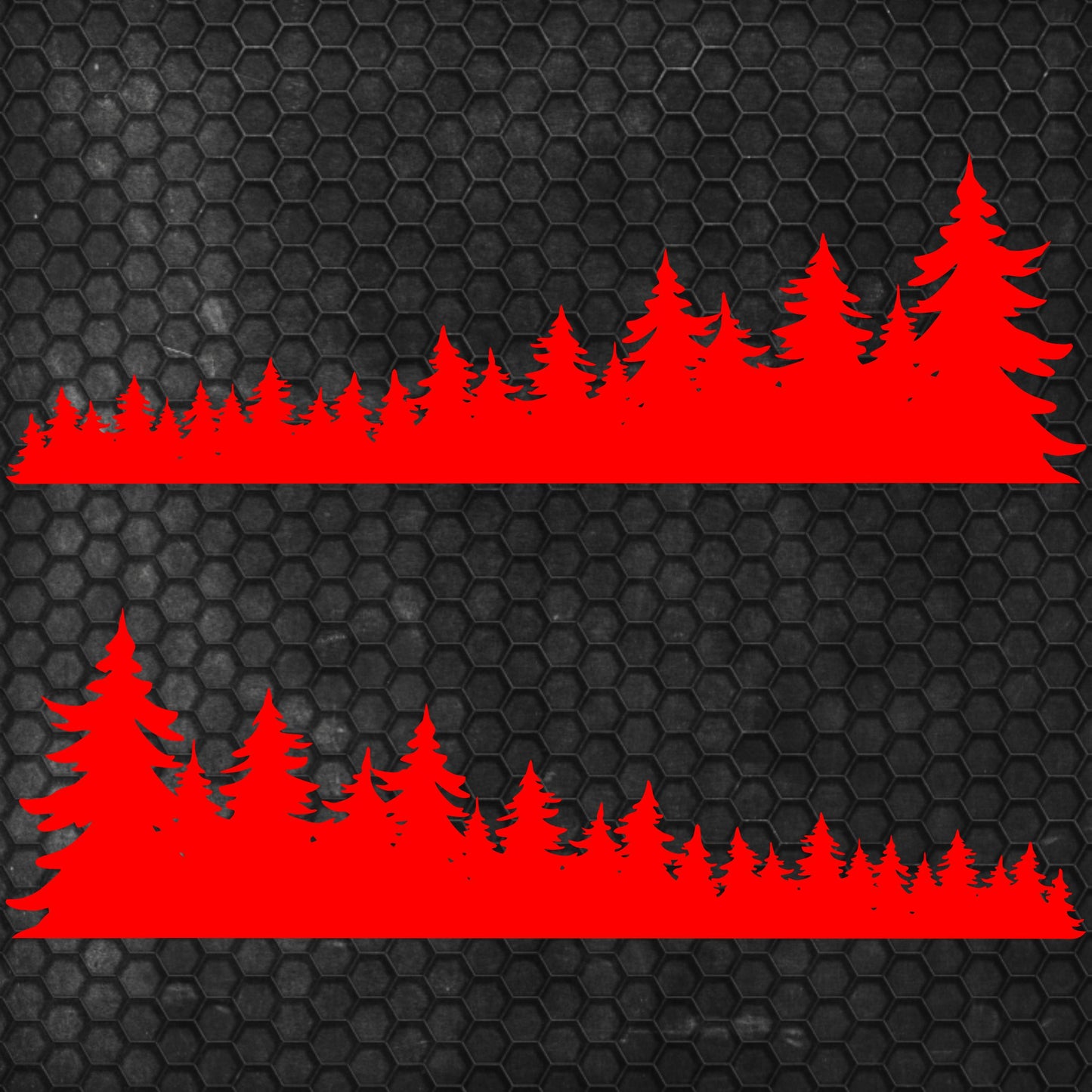 Set Forest Full of Trees Landscape Graphics Both Sides Stripes Decals. Nature Forest Car Camper Van Trailer Camping Offroad adhesive wrap