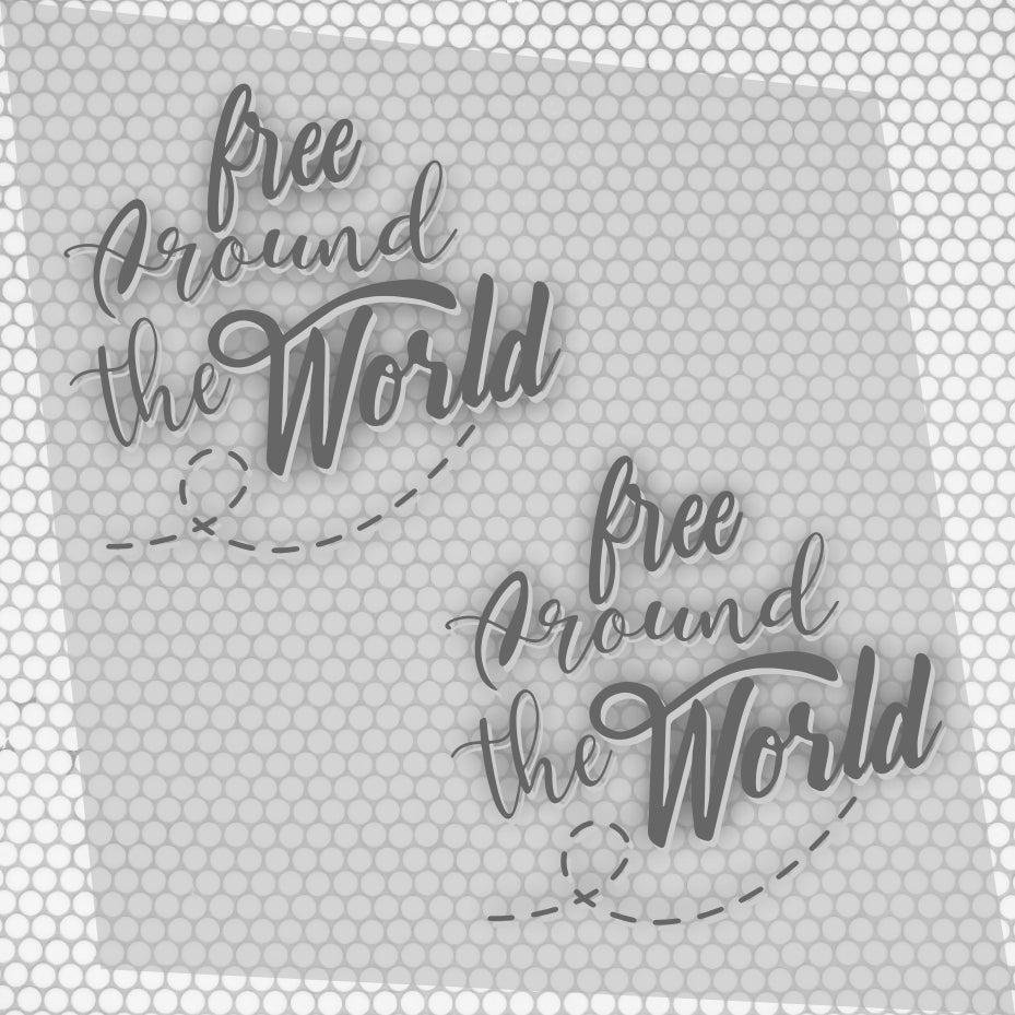Set 2 Pcs Free Around the World Graphics Decals both sides | Camper Van Caravan Car Quote Decor Decals Kit | Motorhome Adhesive Decor Vinyl