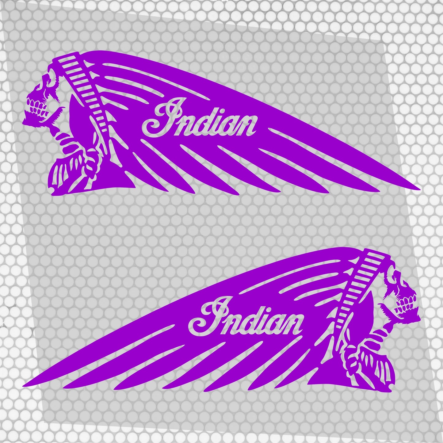 Set 2 Pcs Emblem High Quality Vehicle Motorcycle Stickers Indian Skull Scout Decorative Tank Vinyl Adhesive | Motorbike decor stickers kit