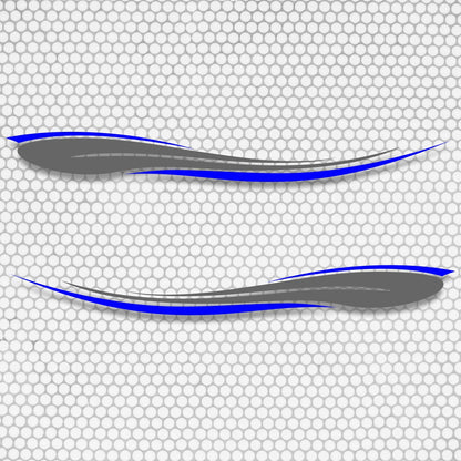 Set 2 Pcs Vehicle Stripes Auto Graphics Car RV Trailer Truck Boat Accent Stripe Both Sides Decals | Van Stripes Sides vinyl Decor adhesives