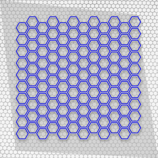 Set 120 Pcs Hexagonal Grid Car Sticker Decal For Honeycomb Style