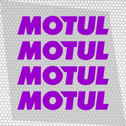 Set 4 HQ Motul Oil Sponsor Vinyl Racing Motorsport Emblem Sticker Decals | Motul Motorcycle Car Vehicle Emblem Decor Kit Racing wrap Adhesives Motul Cut vinyl Logo