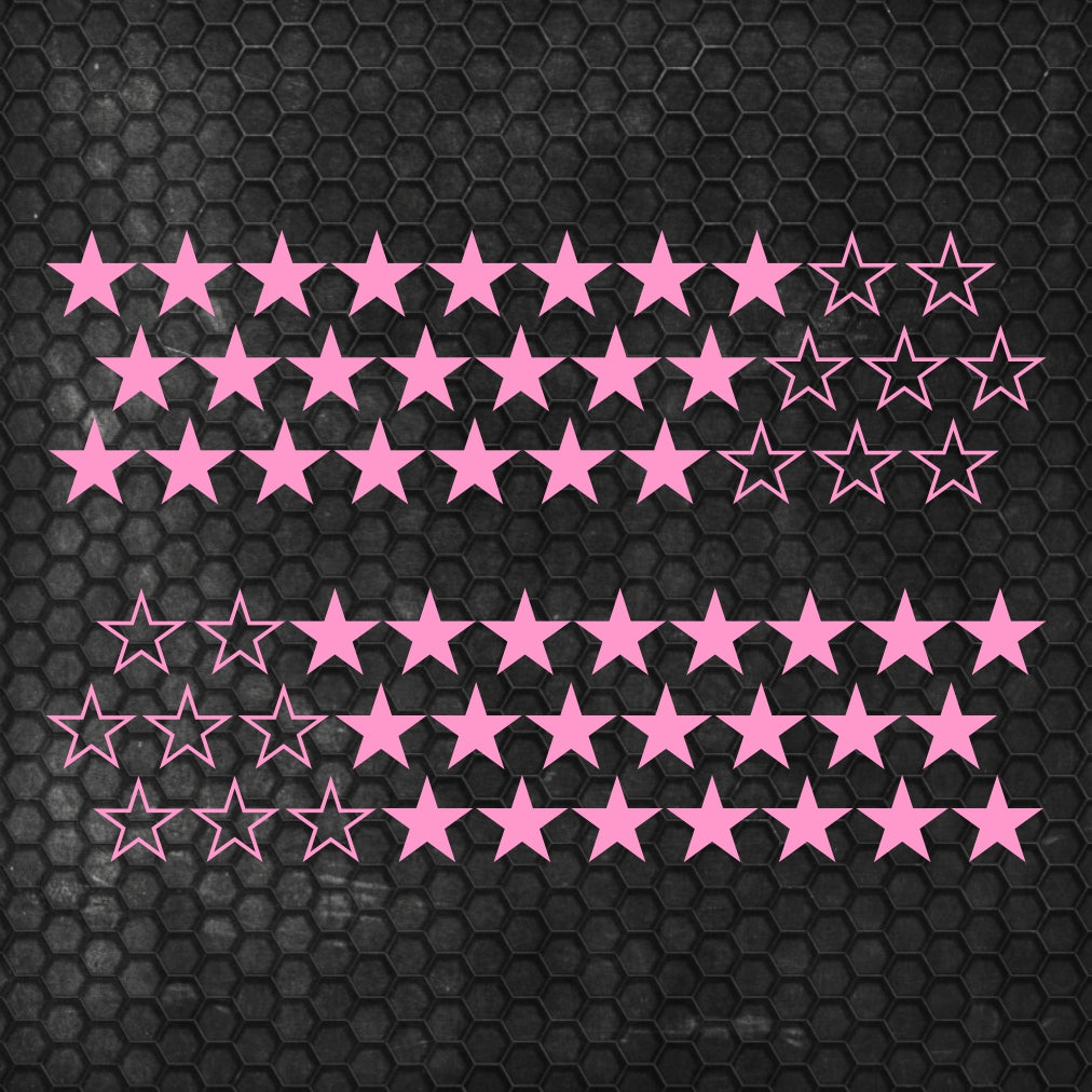 Kit 60 Pcs Sticker Stars on your car or any vehicle | Stickers for Auto Theme Stars 60 pieces Car Van Offroad Vehicle Adhesive graphic decal
