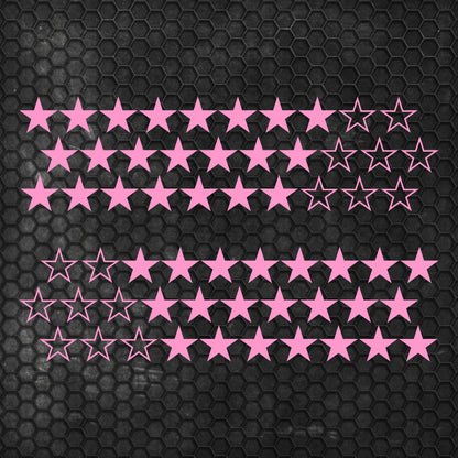 Kit 60 Pcs Sticker Stars on your car or any vehicle | Stickers for Auto Theme Stars 60 pieces Car Van Offroad Vehicle Adhesive graphic decal