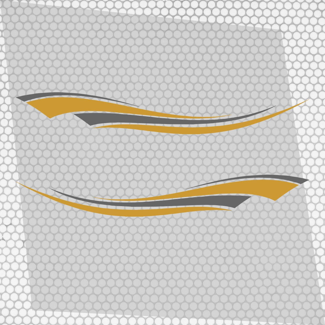 Set 2 Pcs Vehicle Stripes Auto Graphics Car RV Trailer Truck Boat Accent Stripe Both Sides Decals | Van Stripes Sides vinyl Decor adhesives
