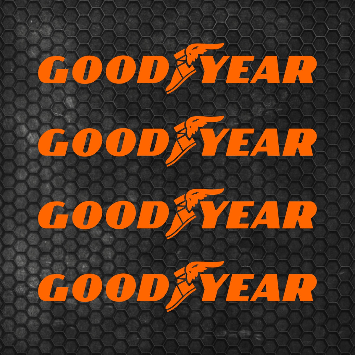 Set 4 Goodyear Tyre Sponsor Vinyl Racing Motorsport Emblem Sticker