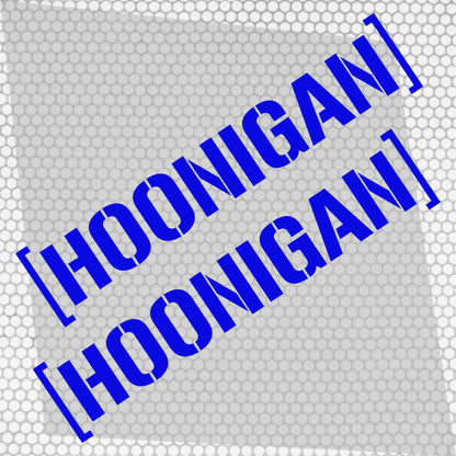 Set 2 Pcs HQ Hoonigan Emblem Graphic Decals | Motorsport Drifting, burnouts, doughnuts Decor | Sport Race Decals Events Vinyl Adhesives wrap