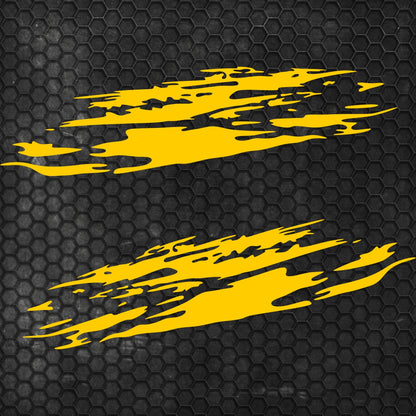 Set 2 Pcs Jerked Grounge Theme Decals Auto Sticker Graphics Both Sides Sports Splash Pattern Accessories Wrap Vinyl Decals | Auto Graphics