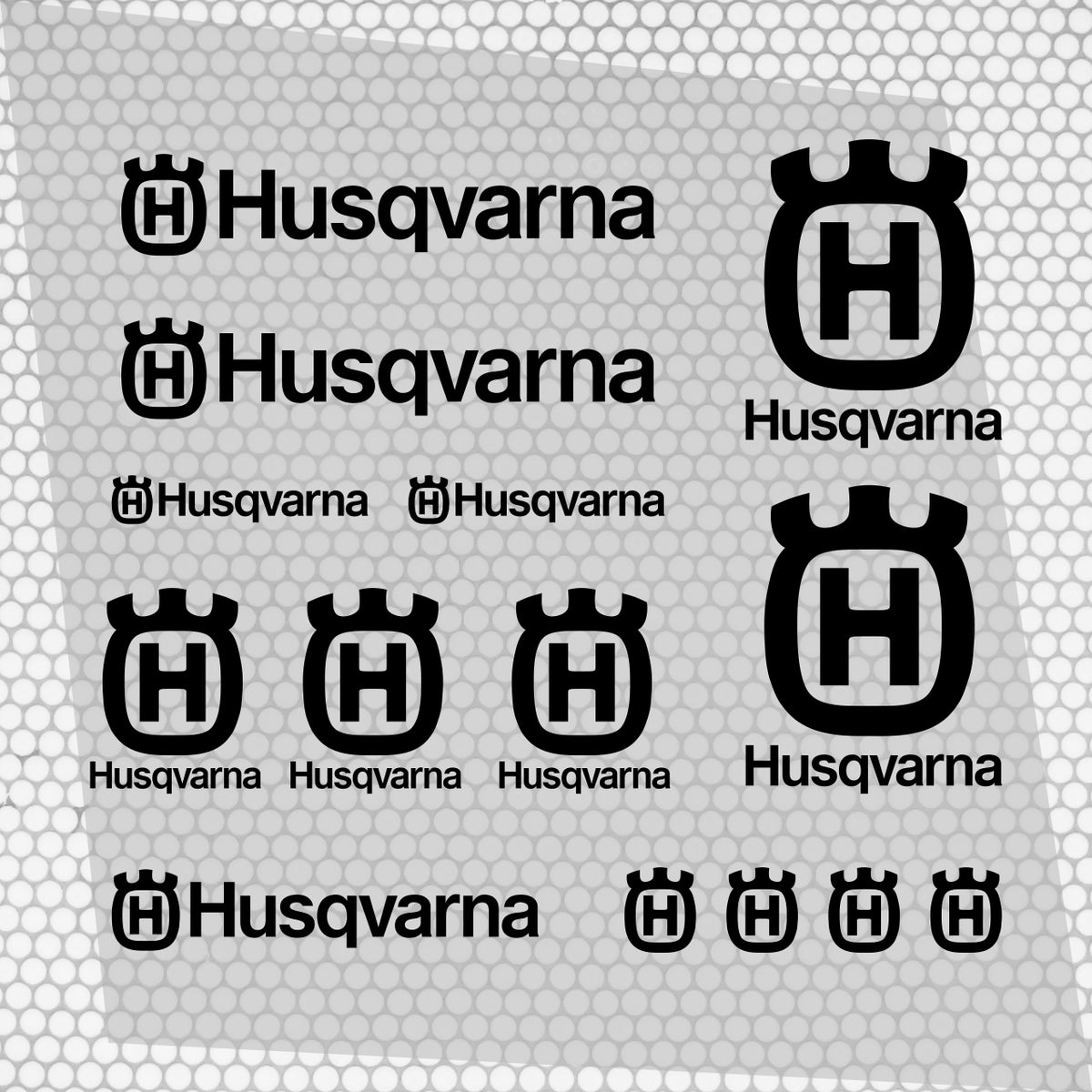 Set 14 Vinyl Racing Motorbike Husqvarna Emblem Sticker Decals