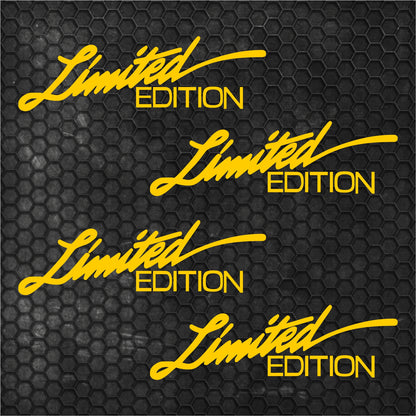 Set 4 Pcs Sport Limited Edition HQ Graphics Cut Stickers vinyl Decals | Limited Edition Car Auto Sticker Motorsport Decal No Background wrap