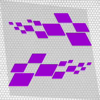 Set 2 Pcs JDM Racing Chequer Graphics Car sticker