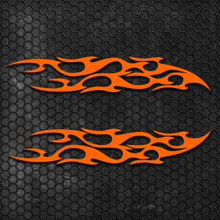Set 2 Pcs Racing Flames Fire Decal Hood Decals