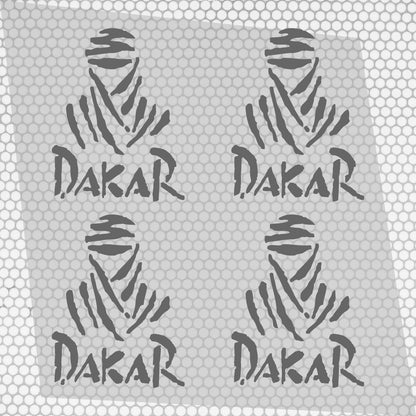 4 Pcs High Quality Dakar Sticker Sponsor Vinyl Decal Badge Tuning Car Bike Racing Sport Set Graphics | Sides Roof Rear Sticker for any Vehicle | Sport vinyl decal graphics adhesives