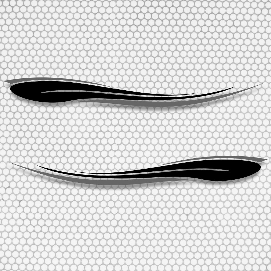 Set 2 Pcs Vehicle Stripes Auto Graphics Car RV Trailer Truck Boat Accent Stripe Both Sides Decals | Van Stripes Sides vinyl Decor adhesives