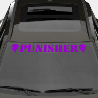 Windshield Punisher Front Car Window Sunstrip with Skulls Stickers