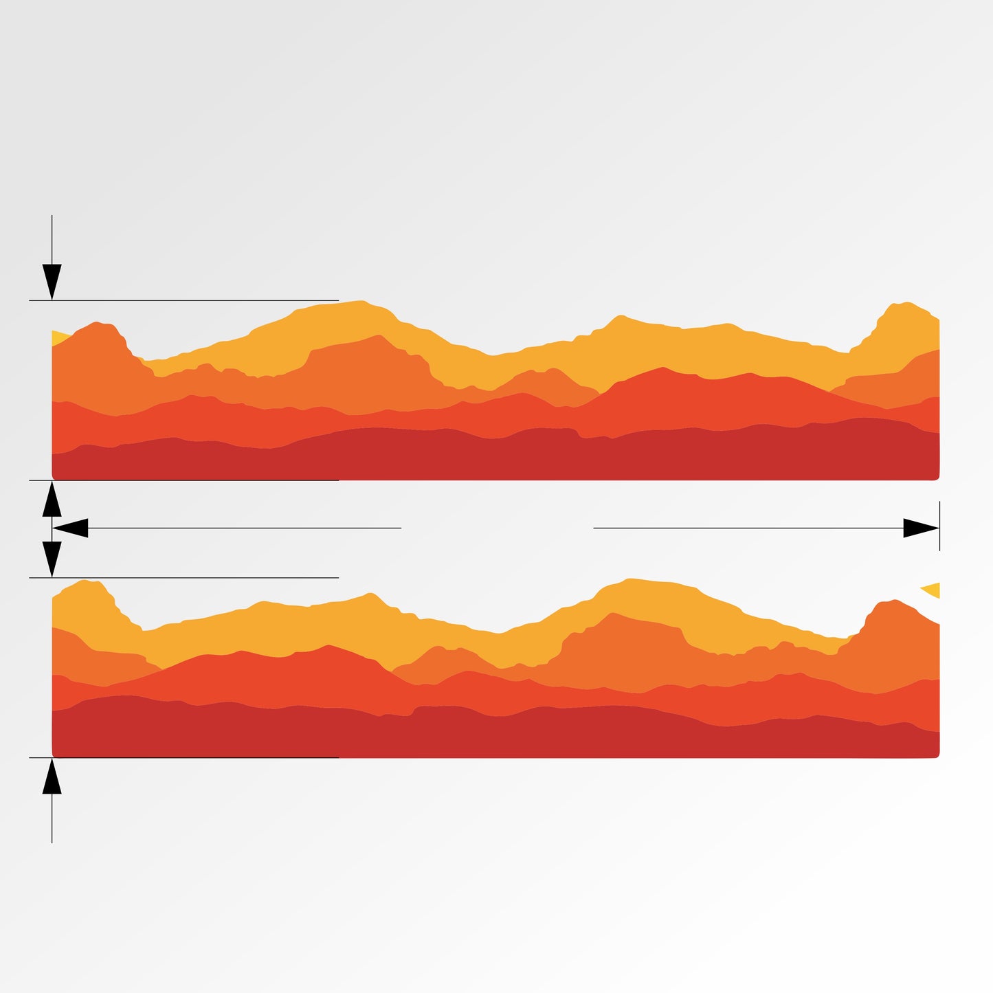 Retro Graphics Styles Curved Stripes Decals for Both Sides Car, Trucks, Vans and Caravan | Car Van Vintage Decor | Off Road Graphic Sticker