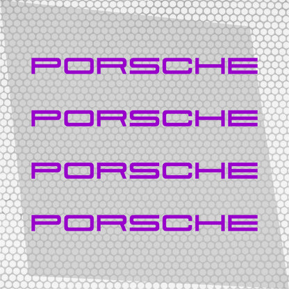 Set 4 HQ Porsche Logo Graphic Vinyl Motorsport Emblem Sticker Decals | Motorcycle Car Vehicle Emblem Decor Kit Racing wrap Adhesives Porsche Cut vinyl Logo